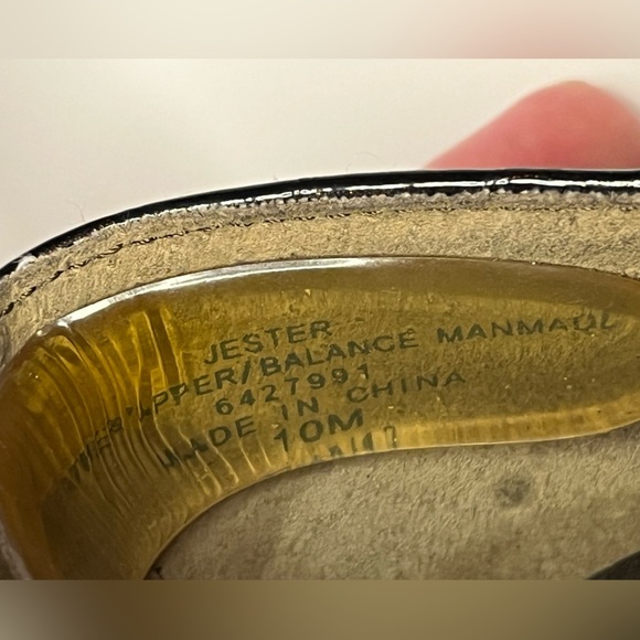 Liz Claiborne Jester Heeled Loafers Size 10M Buckle Block Heel Patent Leather - Picture 12 of 16